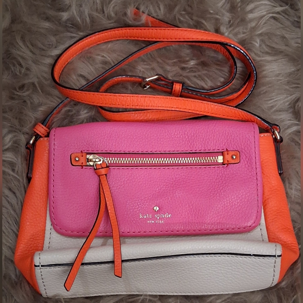 Kate Spade Pink and Orange Crossbody Bag